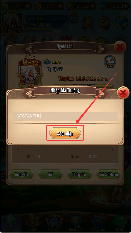 Hướng dẫn nhập Code Manga Bá Cháy