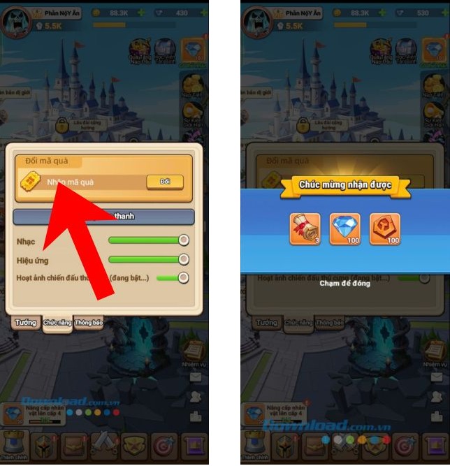 Cách nhập Code Anh Hùng Hội Tụ