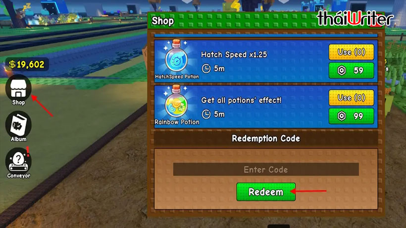 Cách nhập Code Build a Zoo