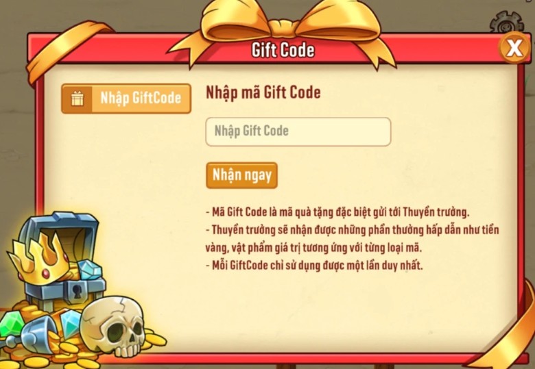 Cách nhập Code Đại Hải Trình King of sea