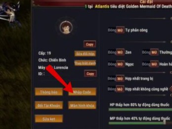 Cách nhập Code Miracle Of Atlans Global
