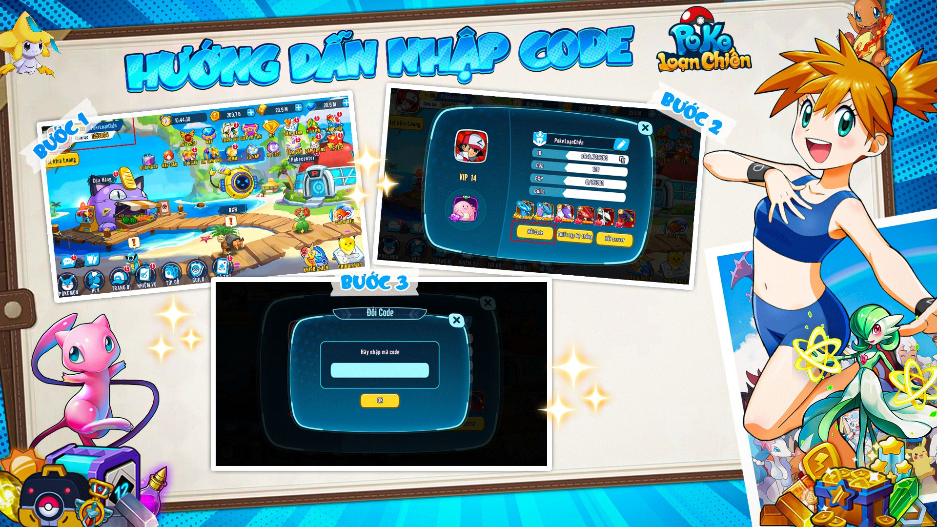 Cách nhập Code Poke Loạn Chiến