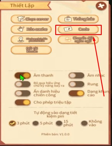 Cách nhập Code Tam Quốc Giấy VNG